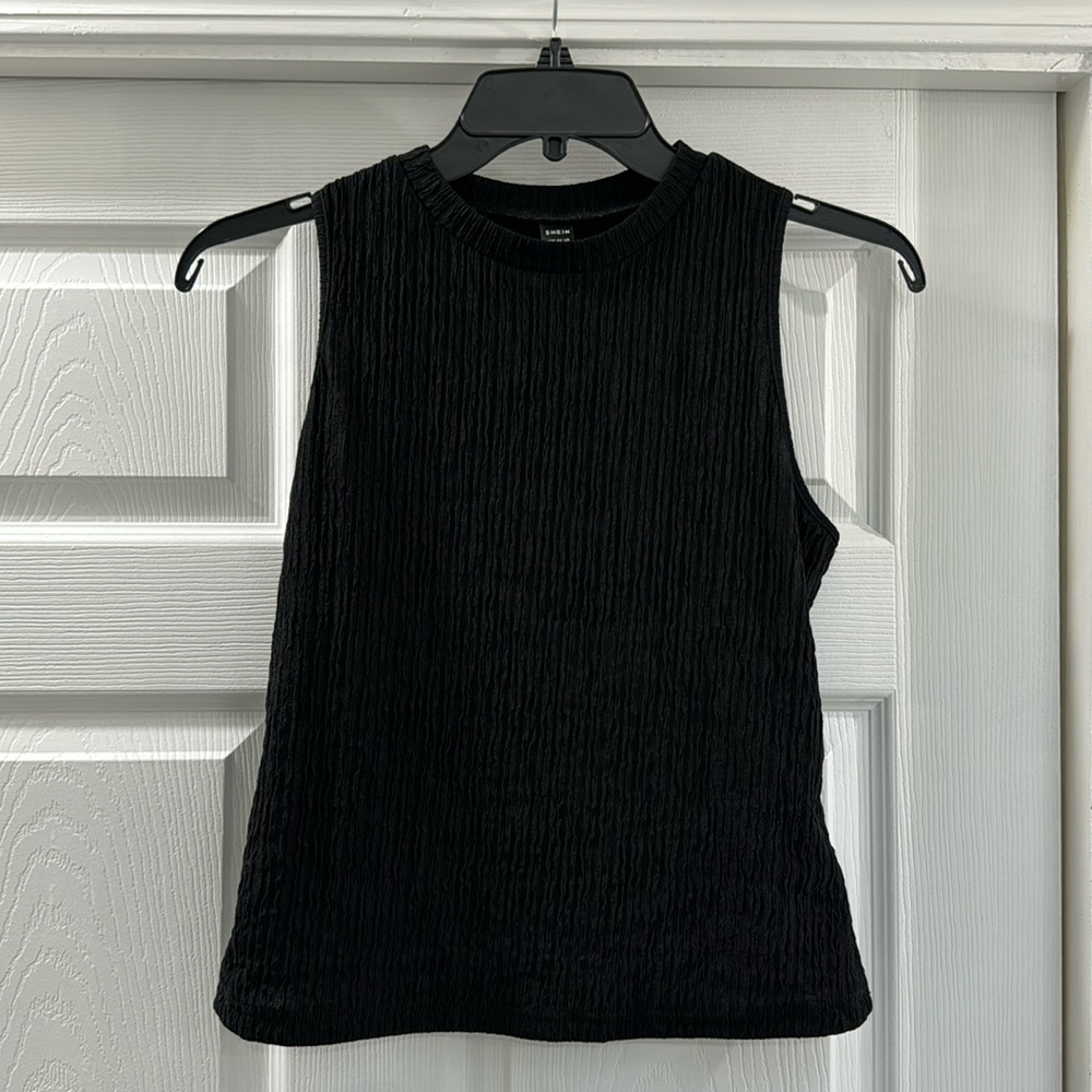 EUC SHEIN Sleeveless, High Neck Blouse